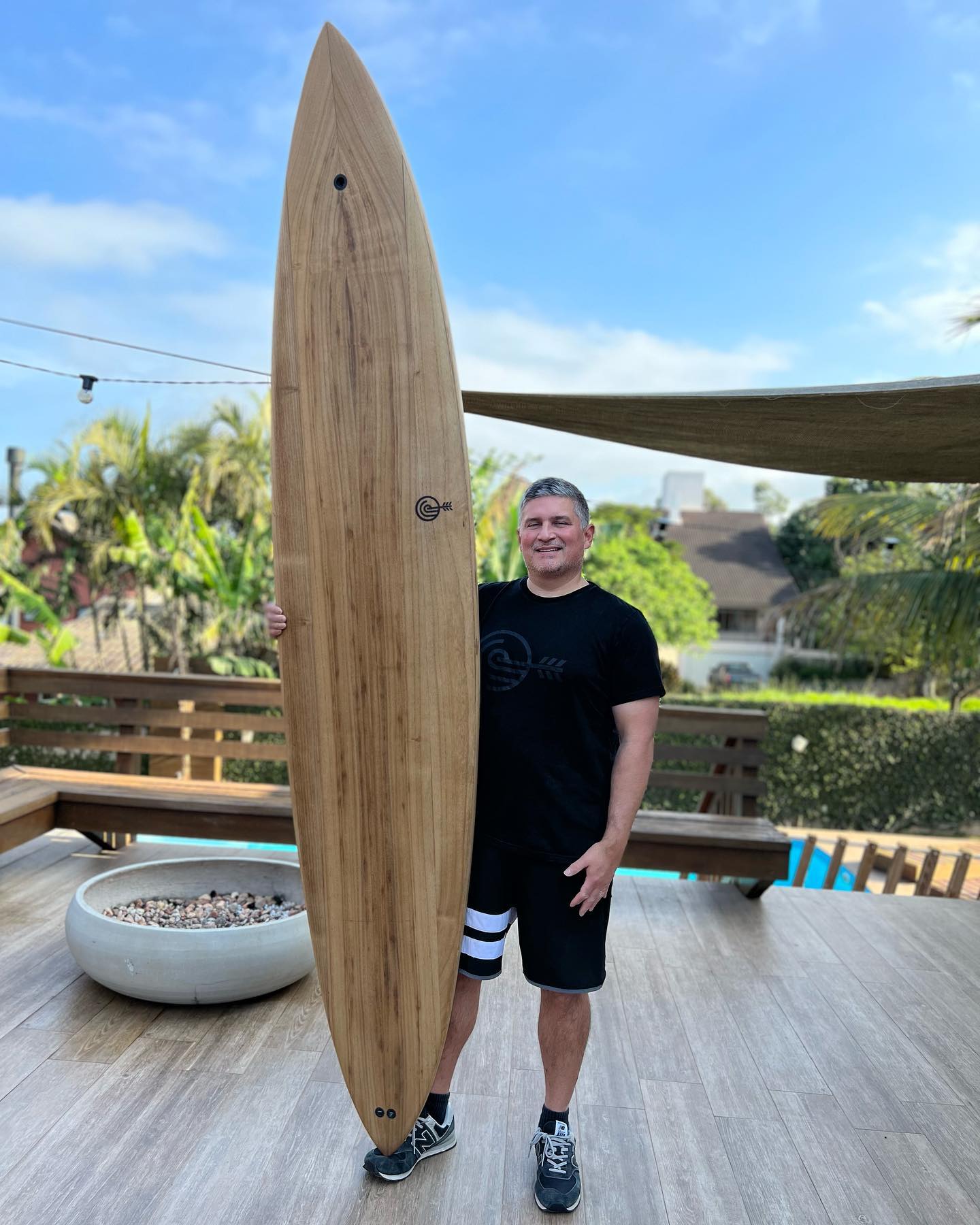 David Weber shaping wooden surfboards